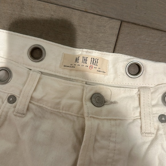 Free People White Denim Shorts - Picture 3 of 3